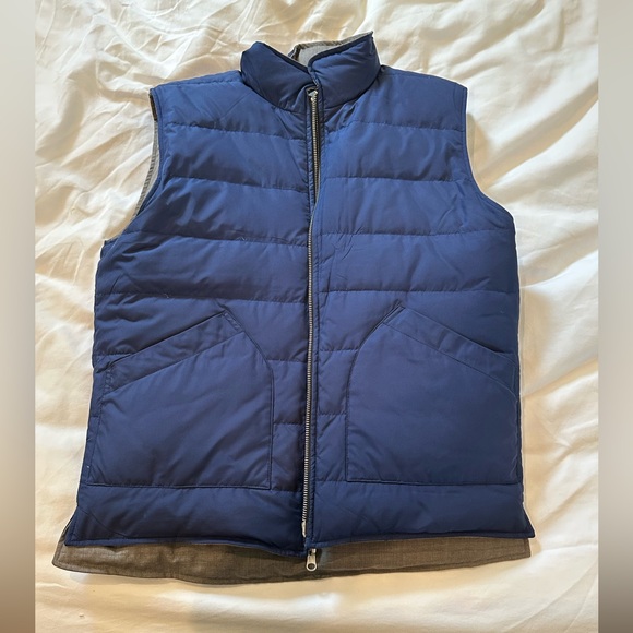 Luxury designer reversible down feather vest by Cadot Paris - Picture 2 of 5